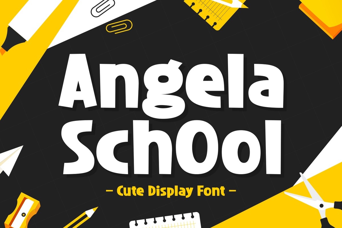 Пример шрифта Angela School Regular