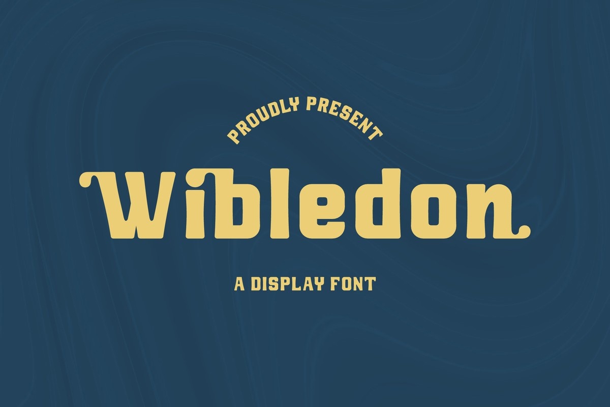 Пример шрифта Wibledon