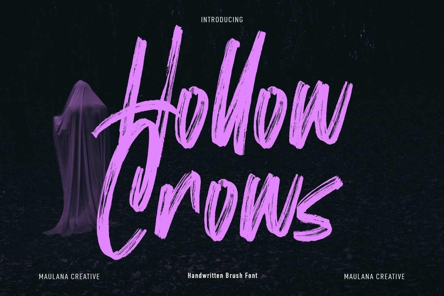 Пример шрифта Hollow Crows Regular