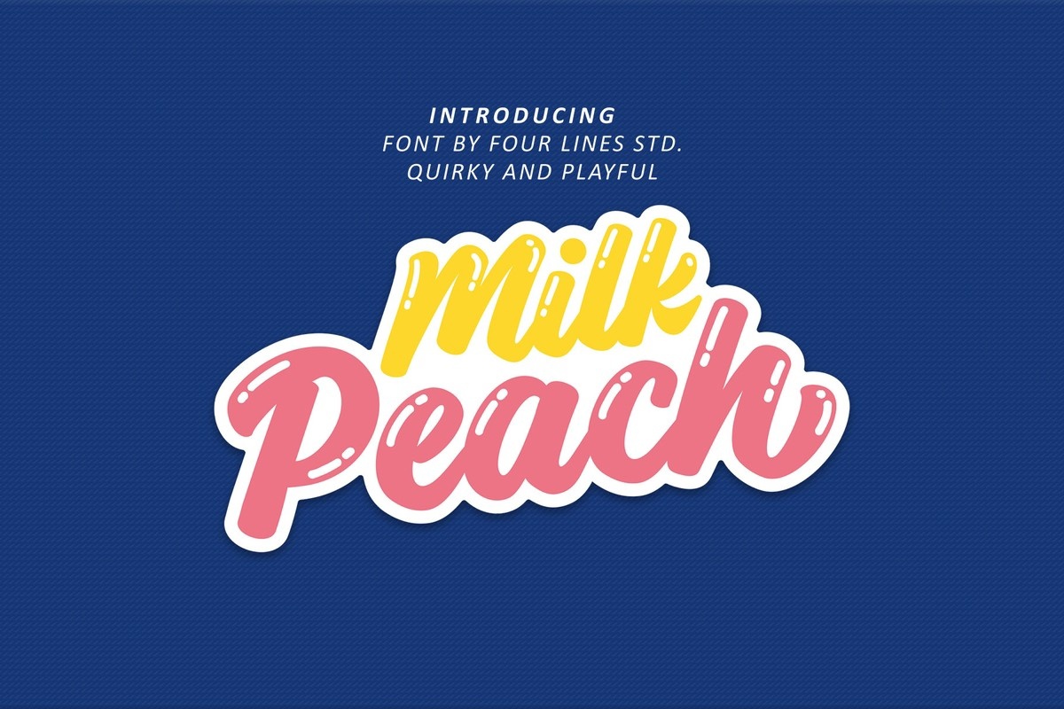 Пример шрифта Milk Peach