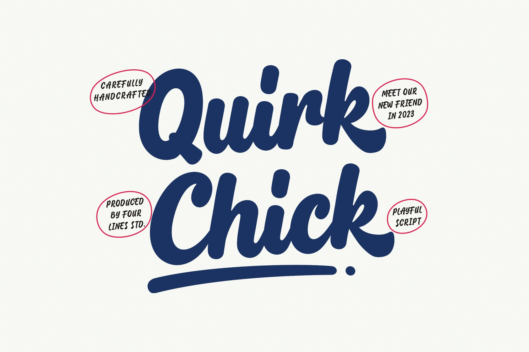 Пример шрифта Quirk Chick Regular
