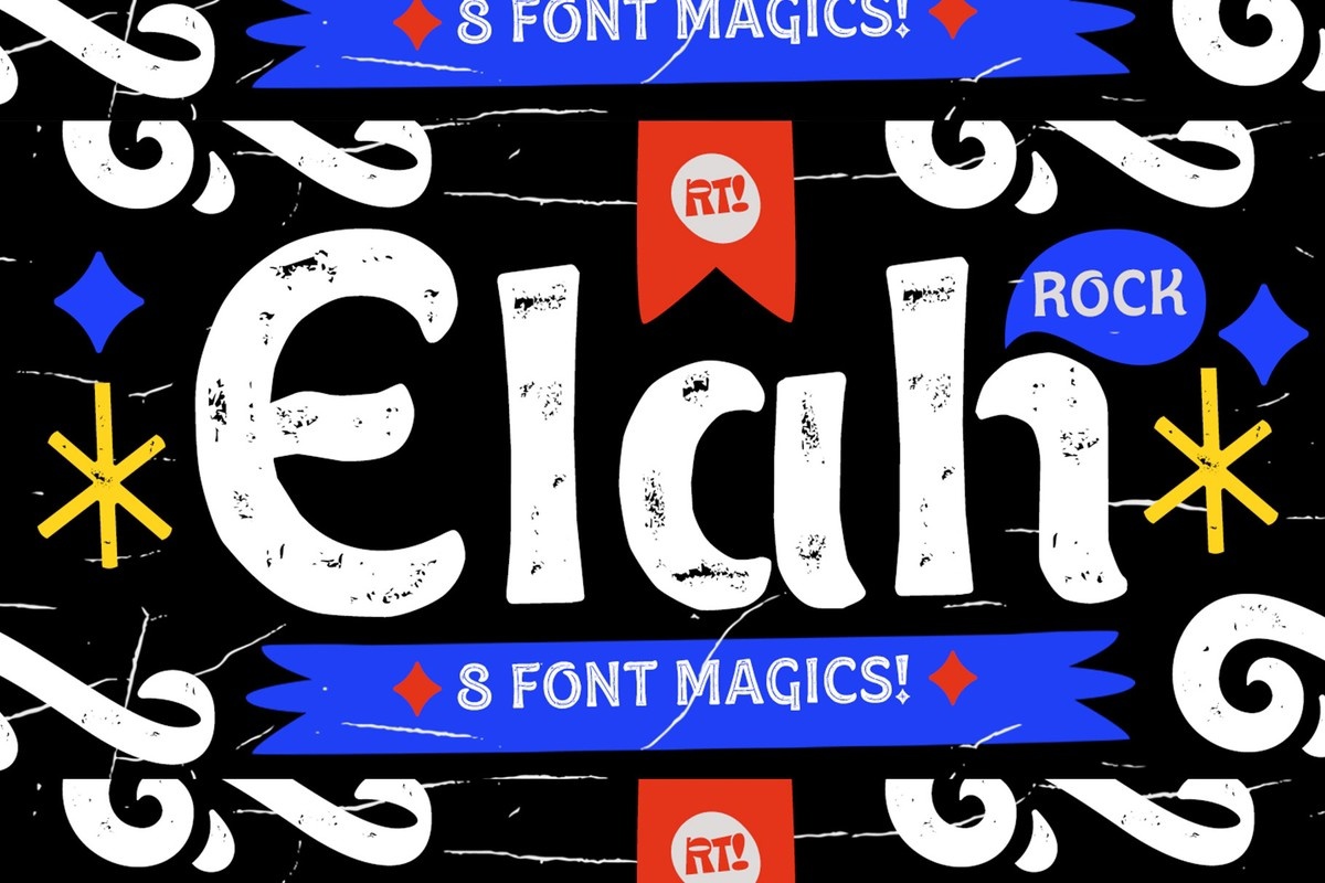 Пример шрифта Elah Rough Inline