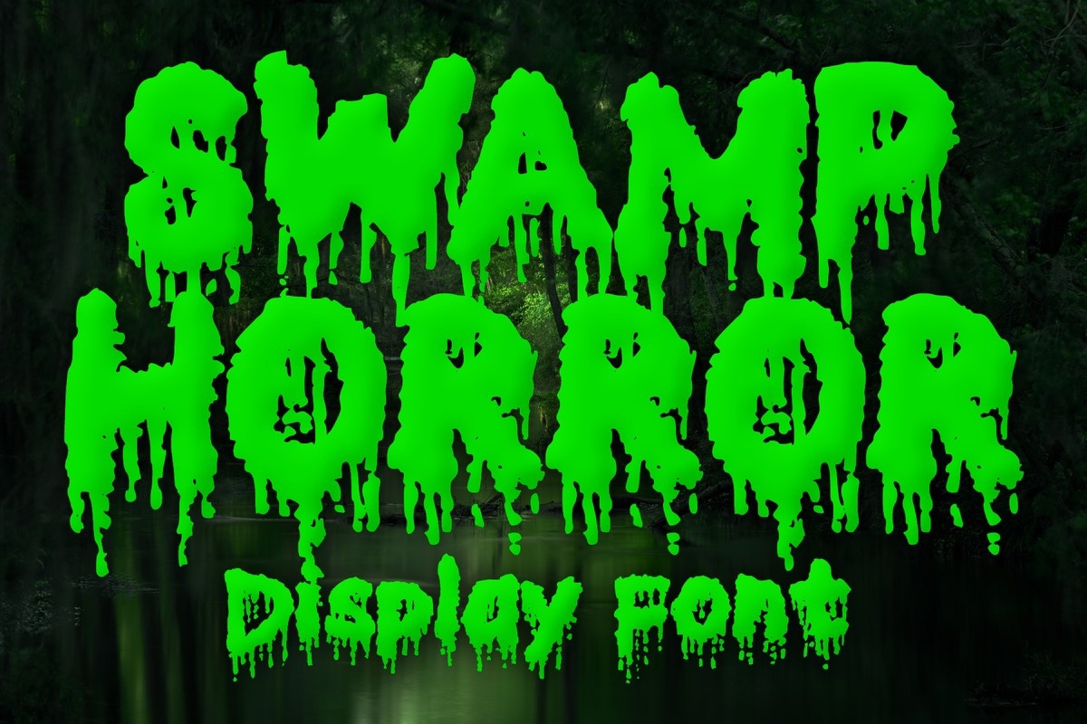Пример шрифта Swamp Horror Regular