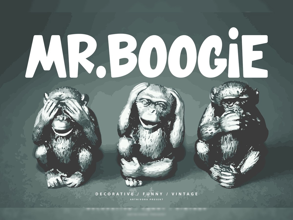Пример шрифта Mr. Boogie