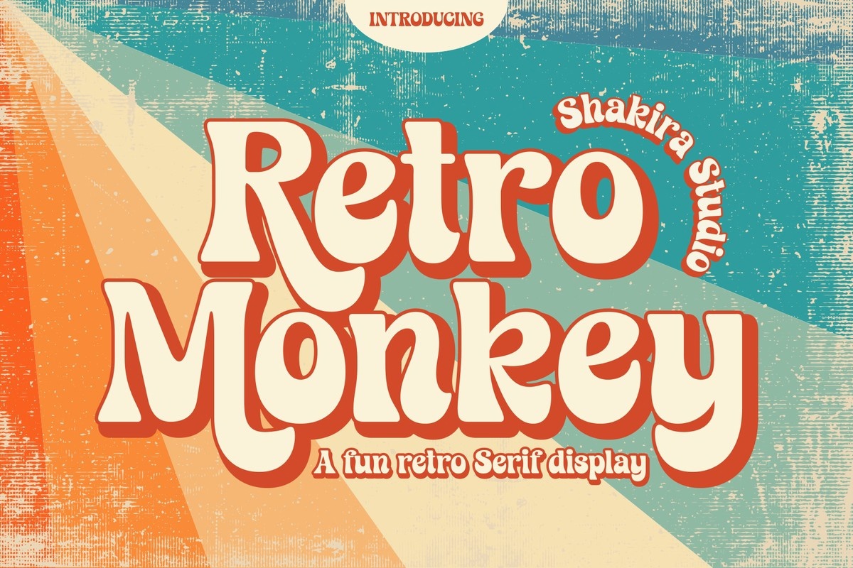 Пример шрифта Retro Monkey Regular
