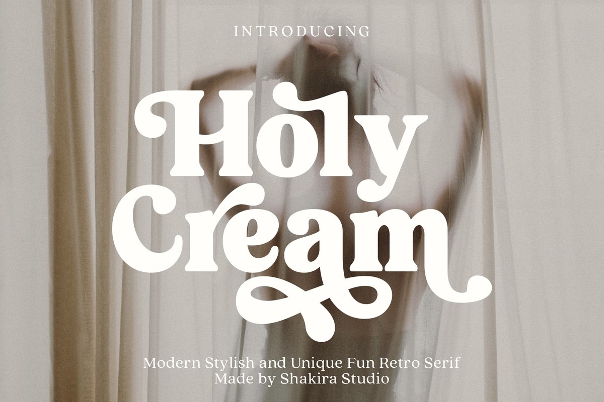 Пример шрифта Holy Cream Regular