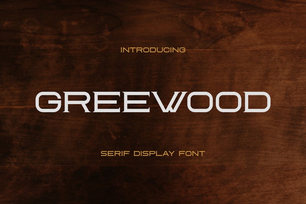Пример шрифта Greewood