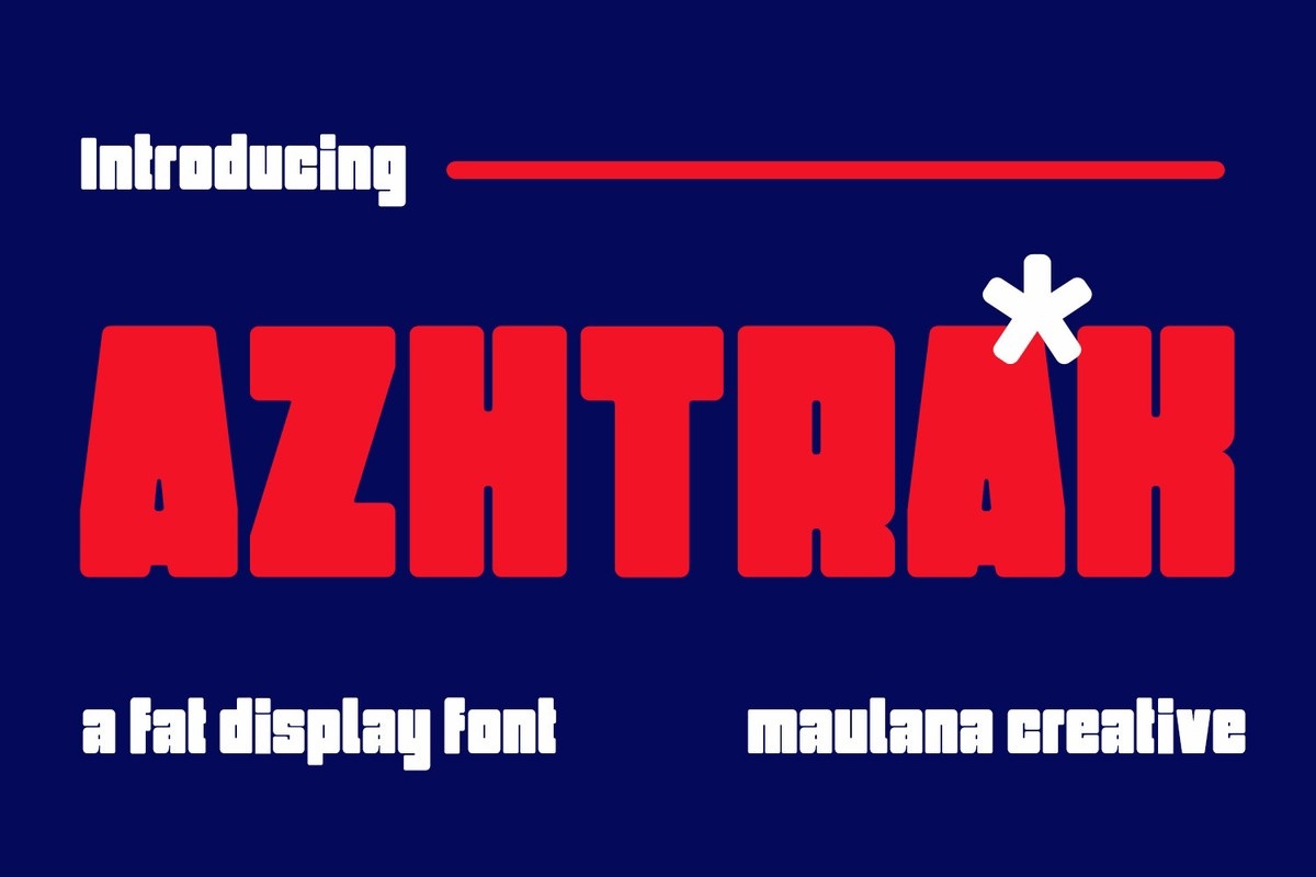 Пример шрифта Azhtrak Regular