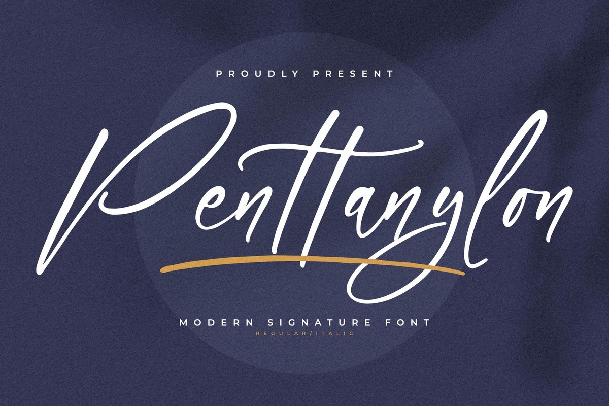 Пример шрифта Penttanylon