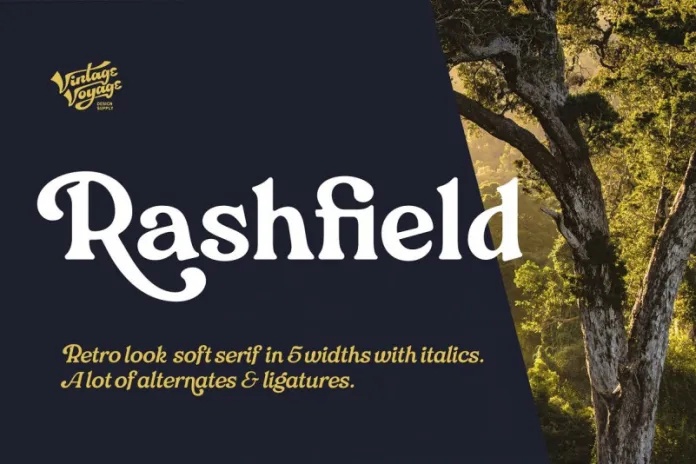 Пример шрифта Rashfield