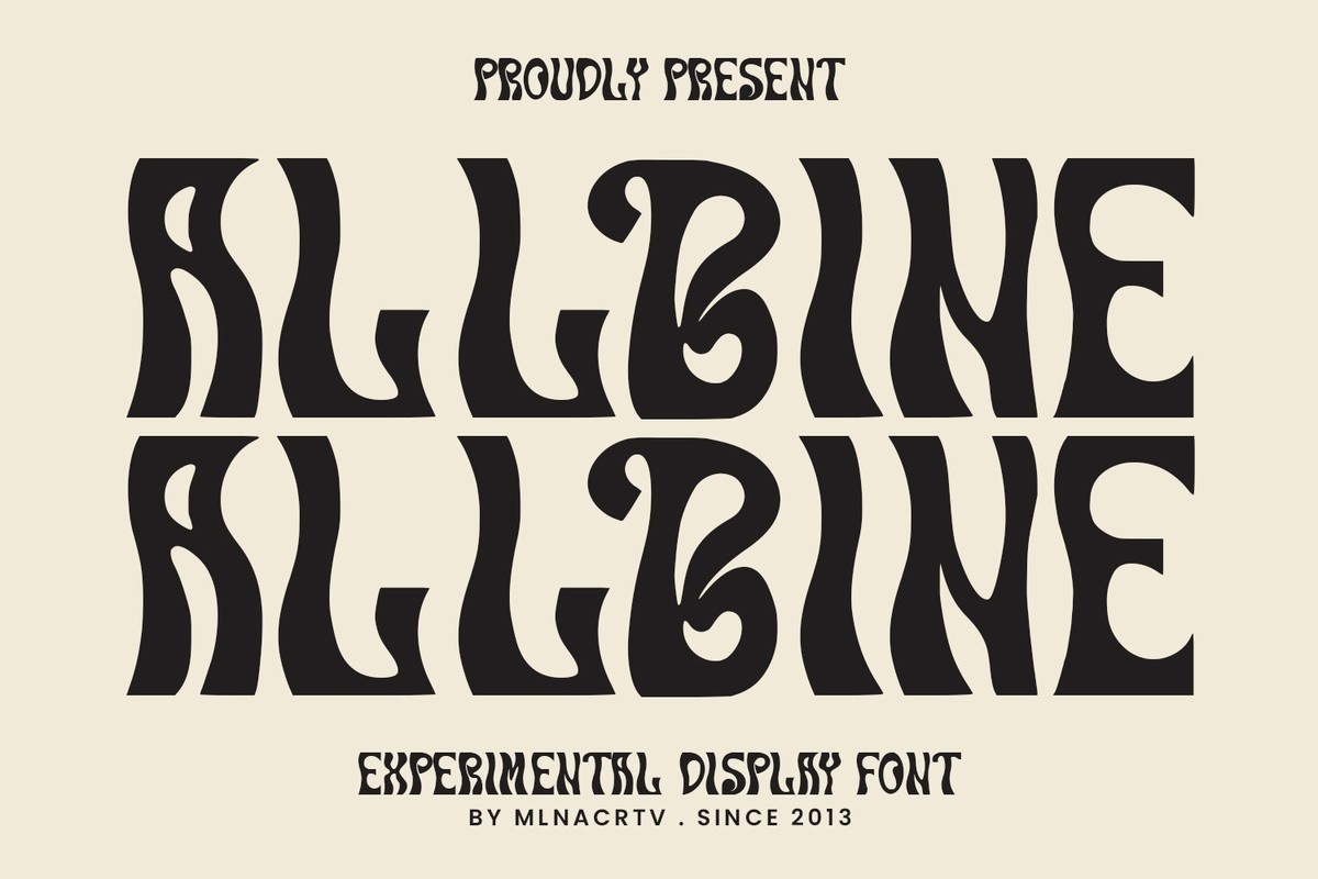Пример шрифта Allbine