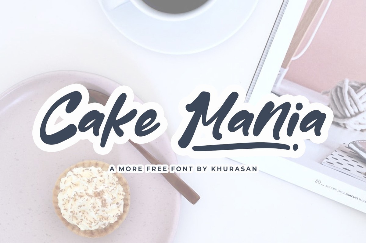 Пример шрифта Cake Mania
