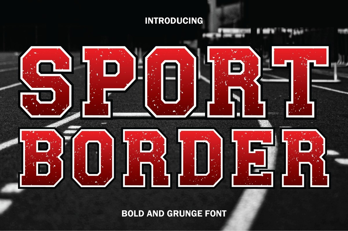 Пример шрифта Sport Border