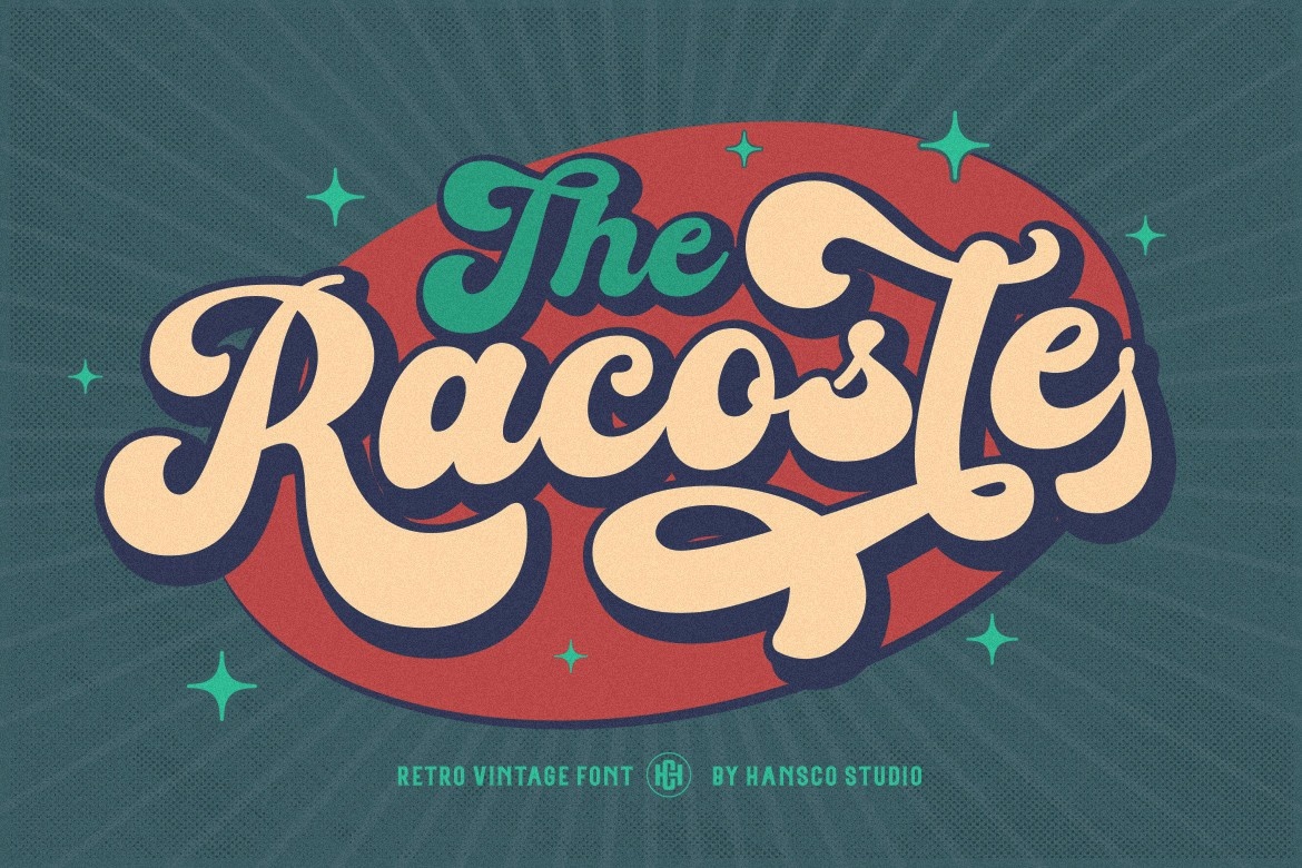 Пример шрифта Racoste