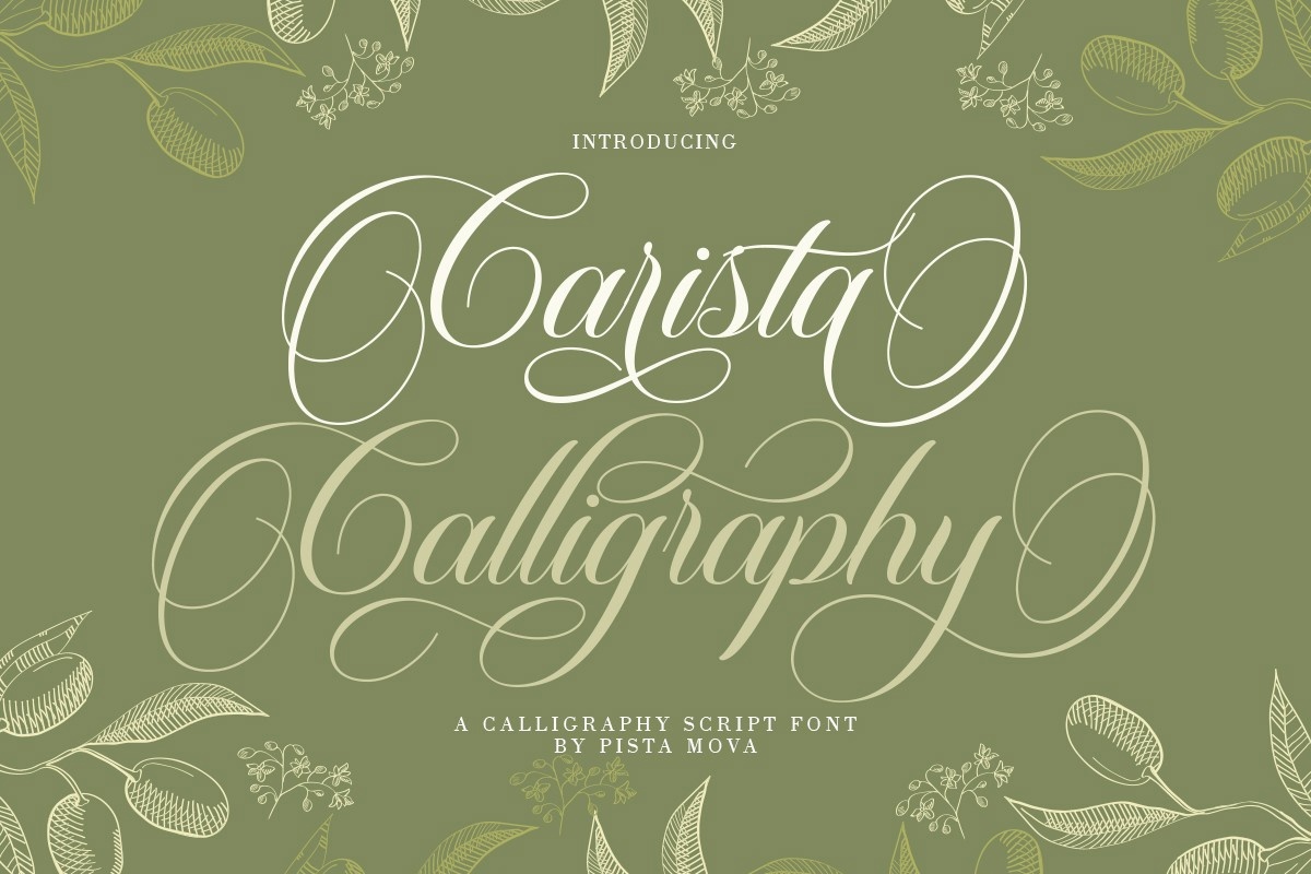 Пример шрифта Carista Calligraphy Regular