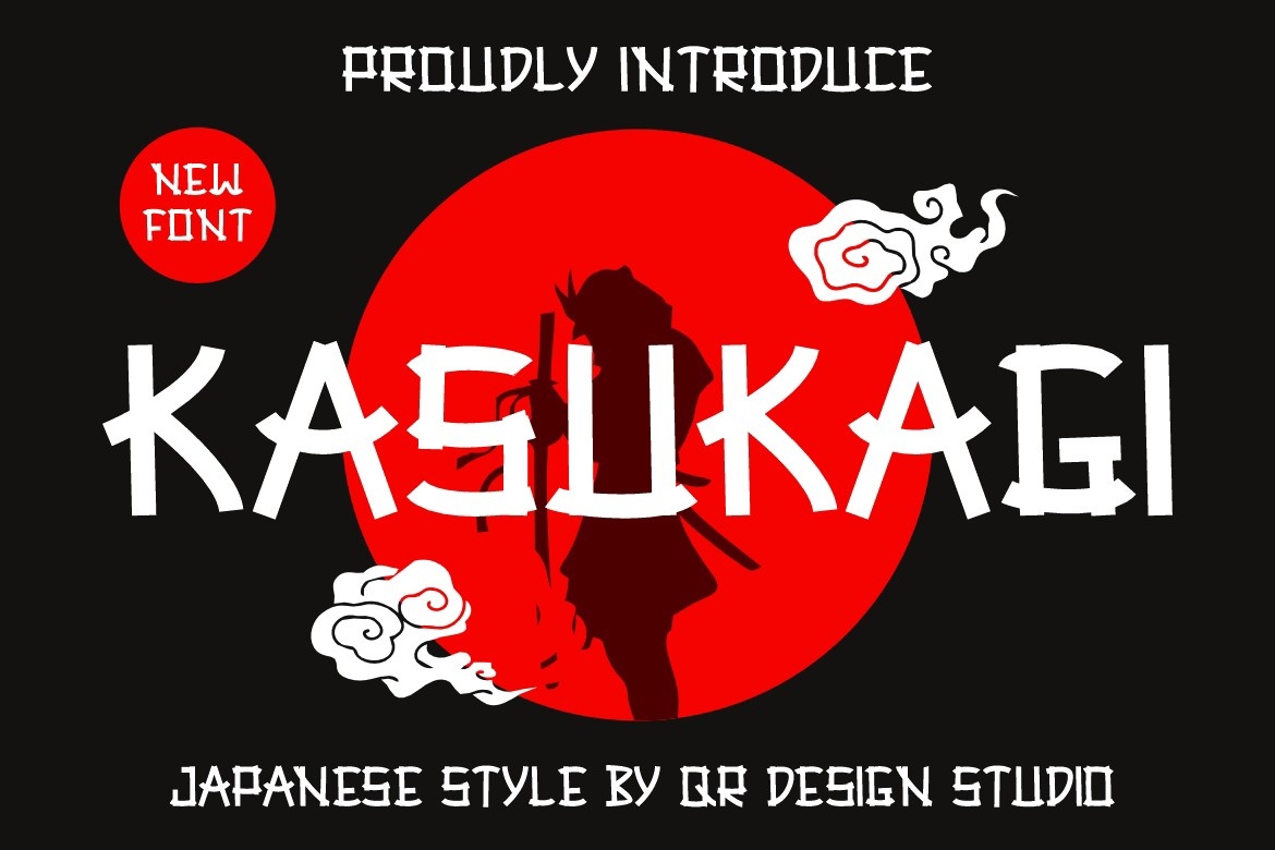 Пример шрифта Kasukagi Regular