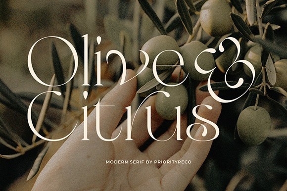 Пример шрифта Olive & Citrus Regular