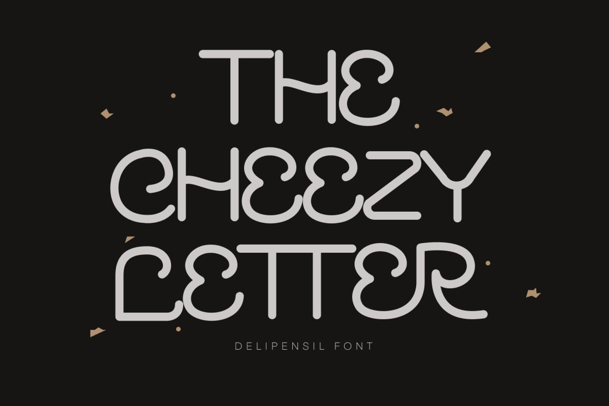 Пример шрифта The Cheezy Letter Regular