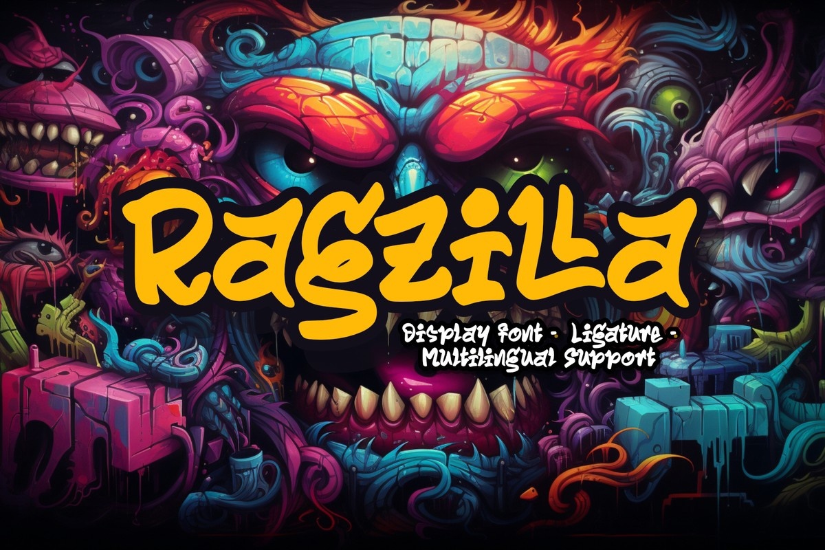 Пример шрифта Ragzilla