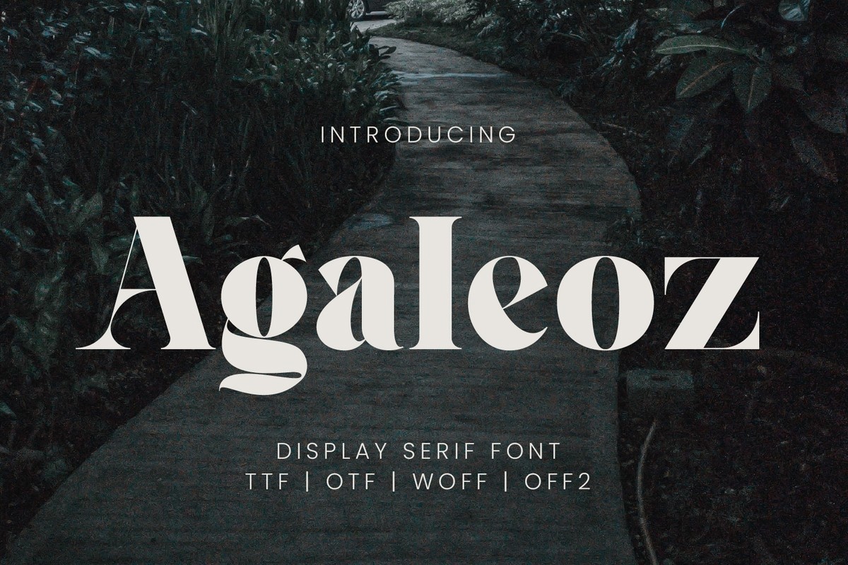 Пример шрифта Agaleoz Regular