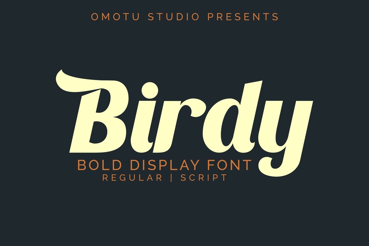 Пример шрифта Birdy Regular