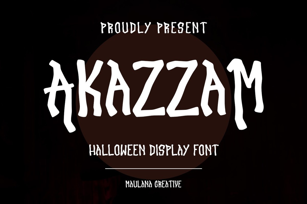 Пример шрифта Akazzam Regular