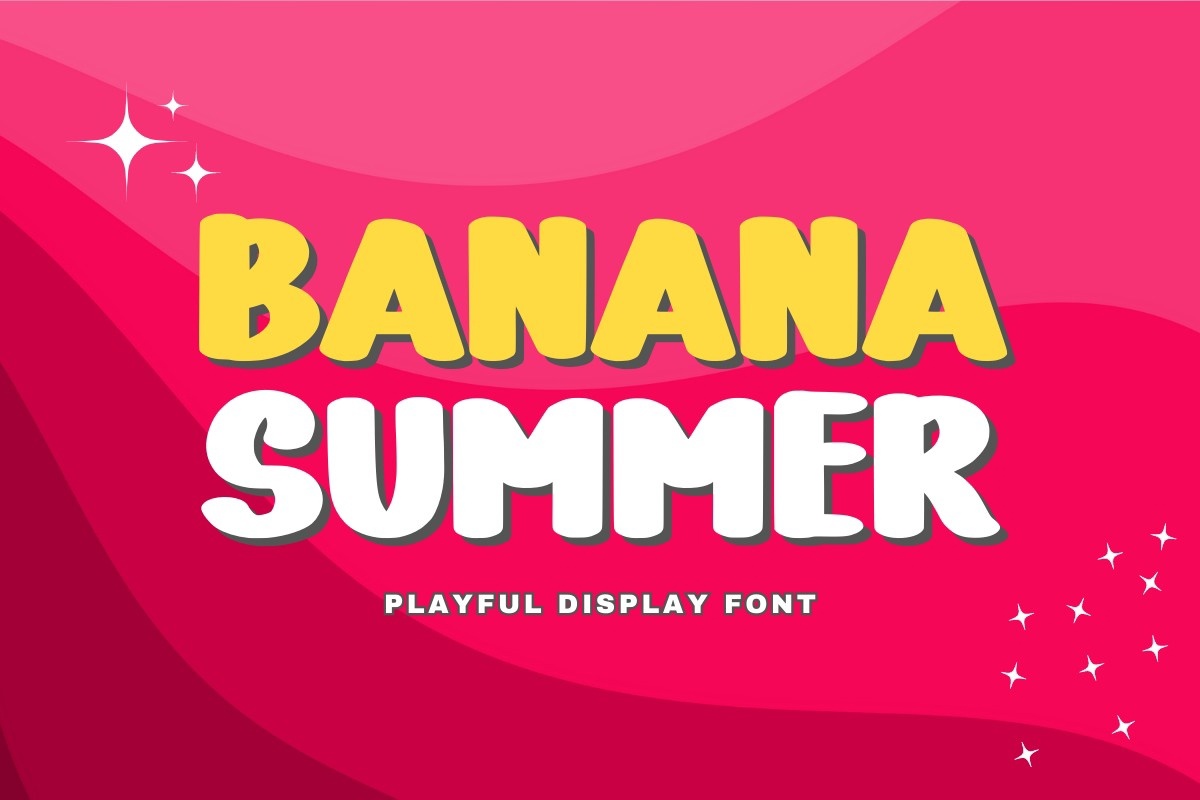 Пример шрифта Banana Summer