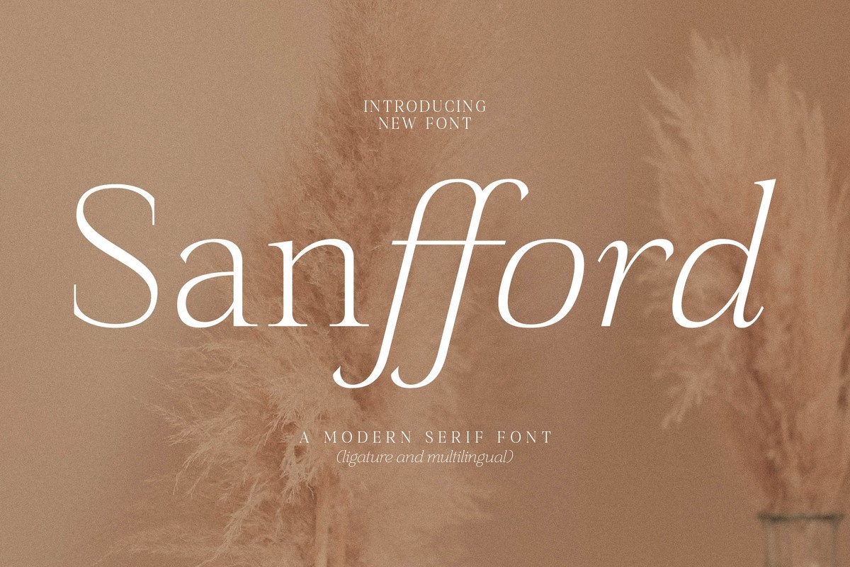 Пример шрифта Sanfford
