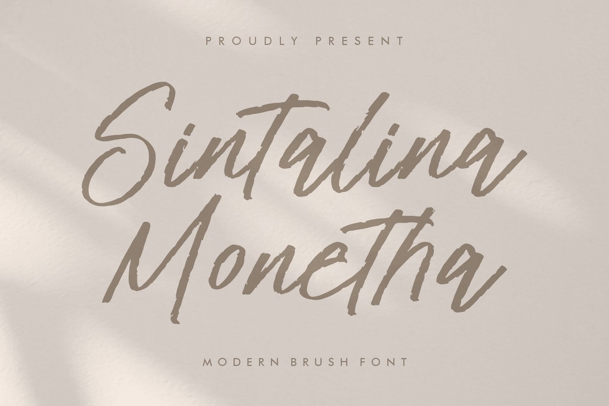 Пример шрифта Sintalina Monetha Regular