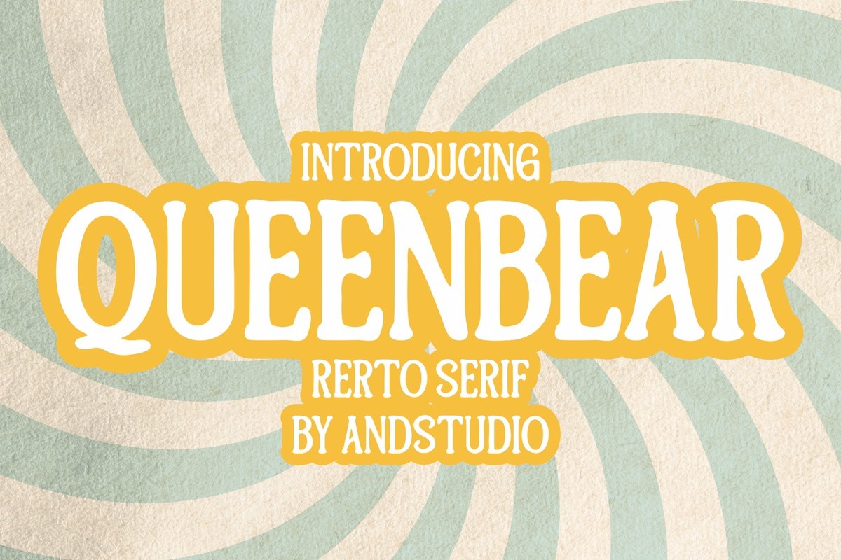 Пример шрифта Queenbear Regular