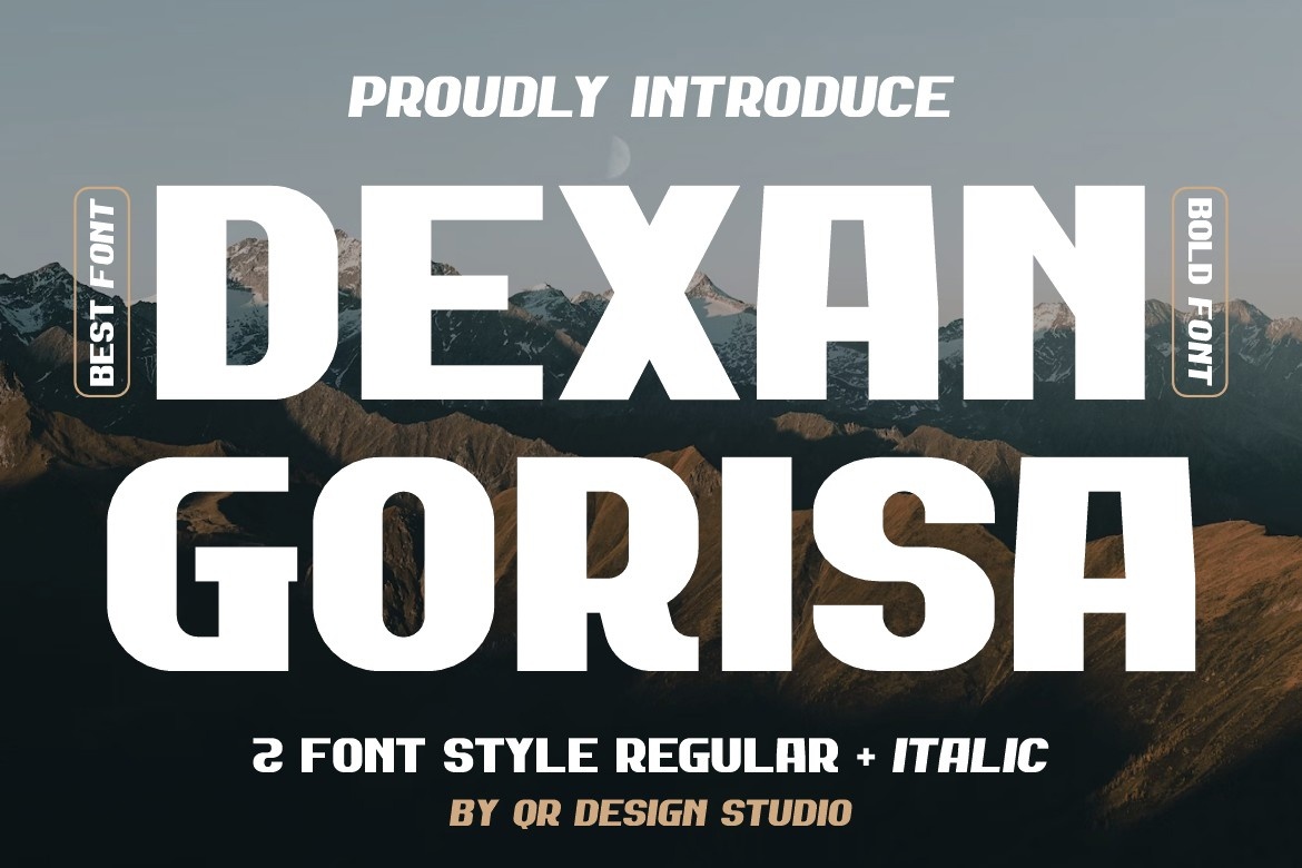 Пример шрифта Dexan Gorisa Italic