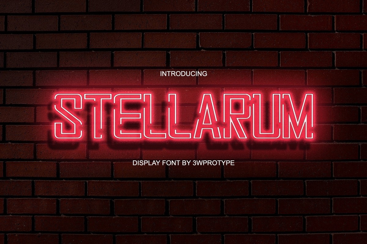 Пример шрифта Stellarum