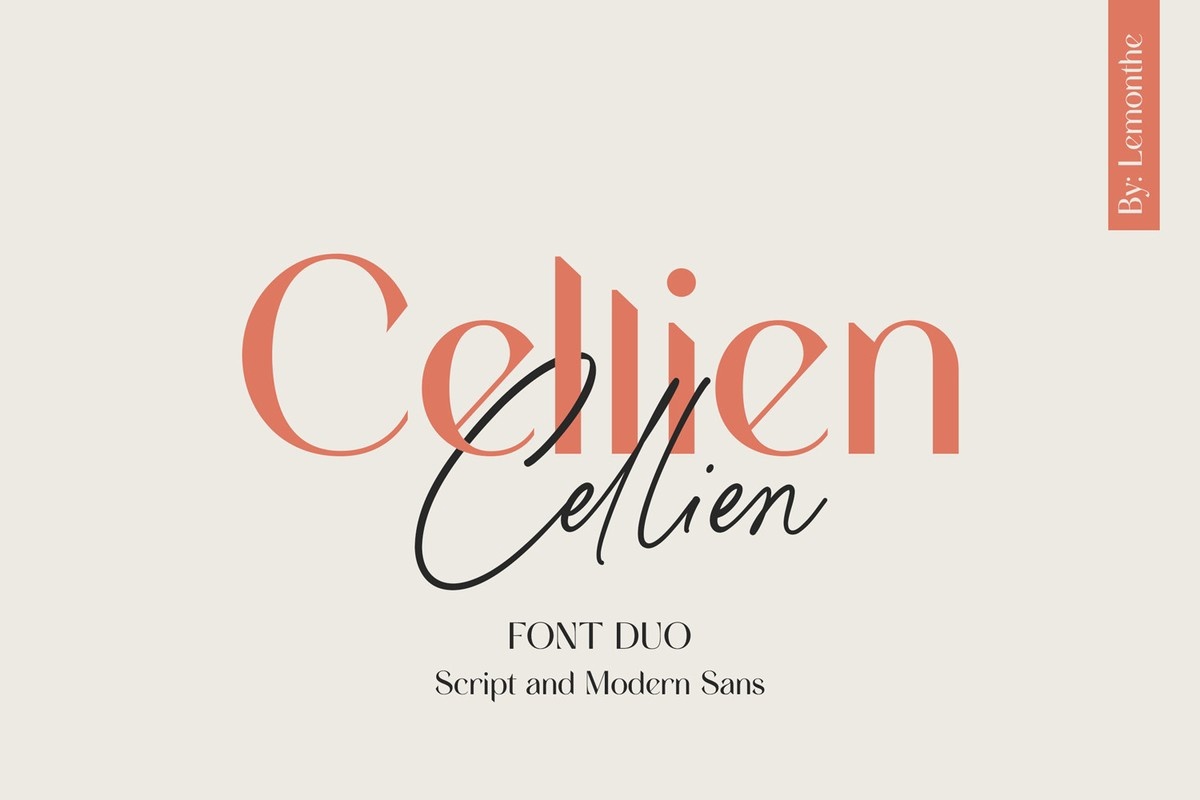 Пример шрифта Cellien