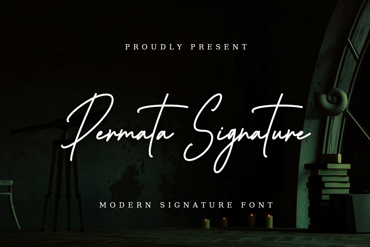 Пример шрифта Permata Signature