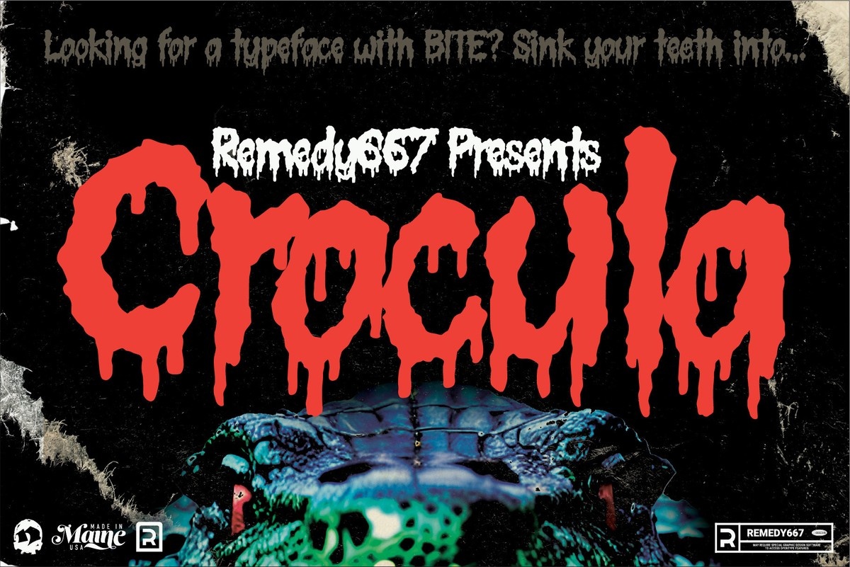 Пример шрифта Crocula
