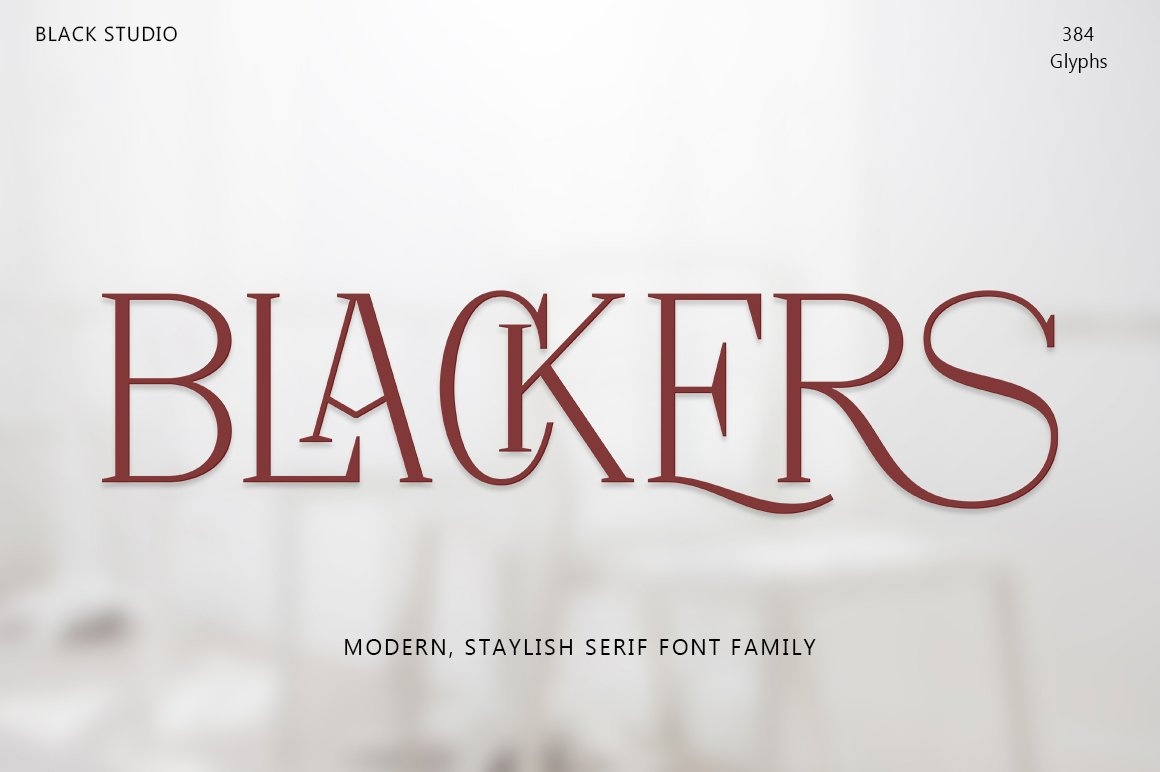 Пример шрифта Blackers