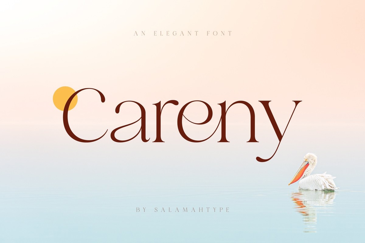 Пример шрифта Careny