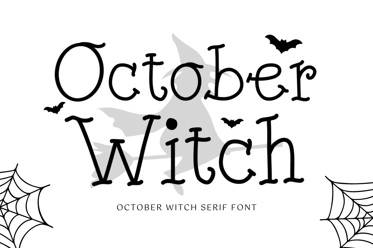Пример шрифта October Witch Regular