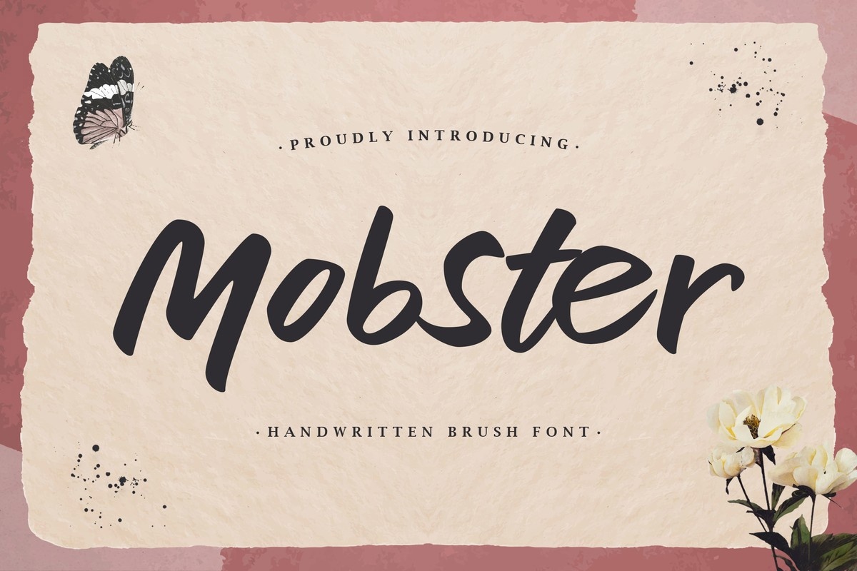 Пример шрифта Mobster Regular