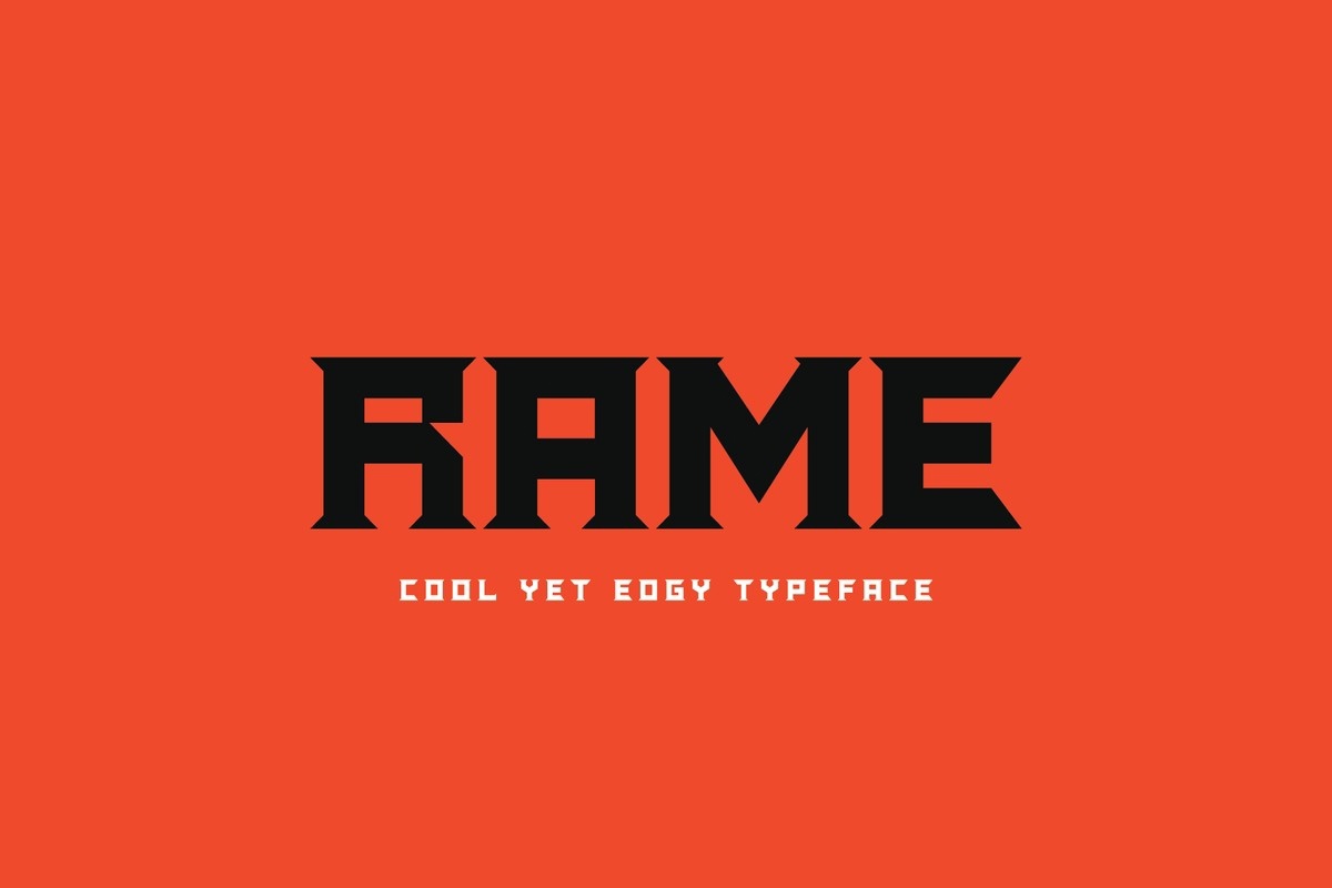 Пример шрифта Rame