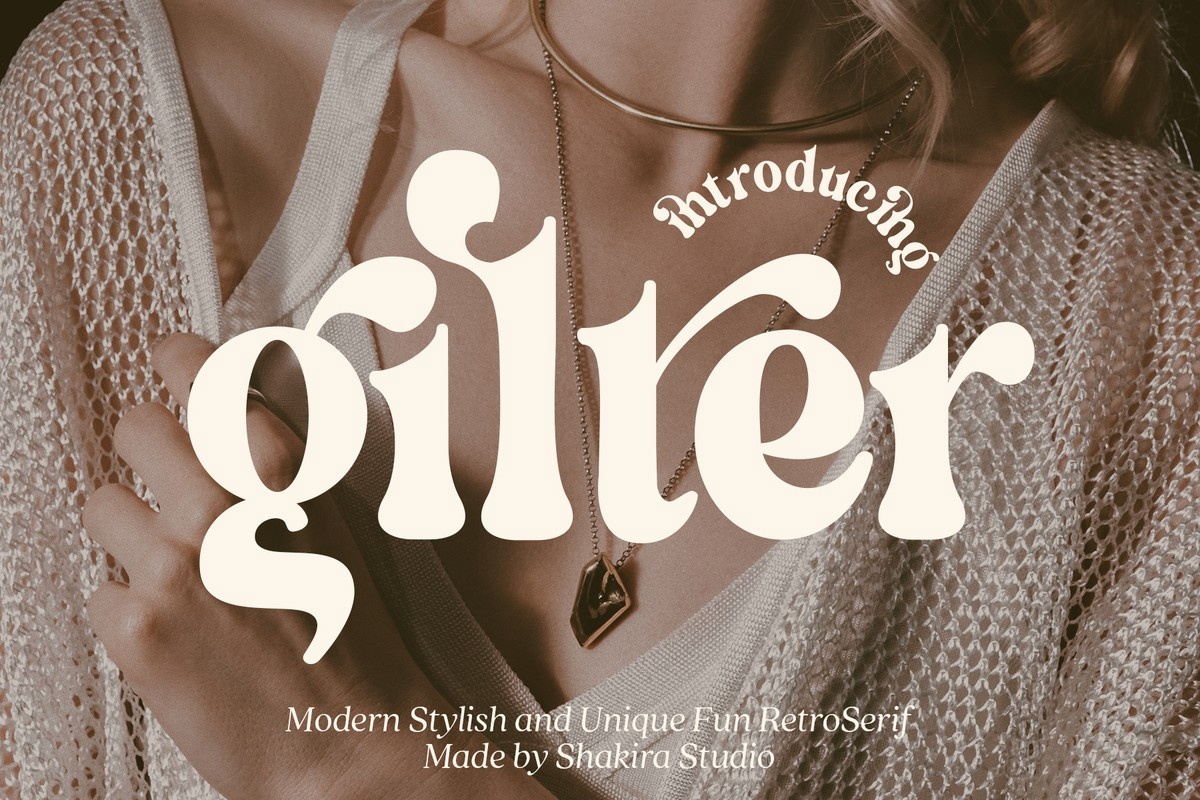 Пример шрифта Gilter Italic