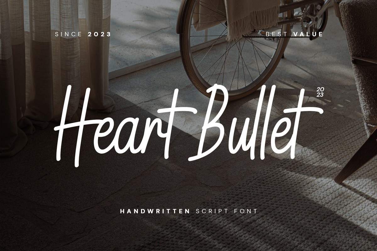 Пример шрифта Heart Bullet