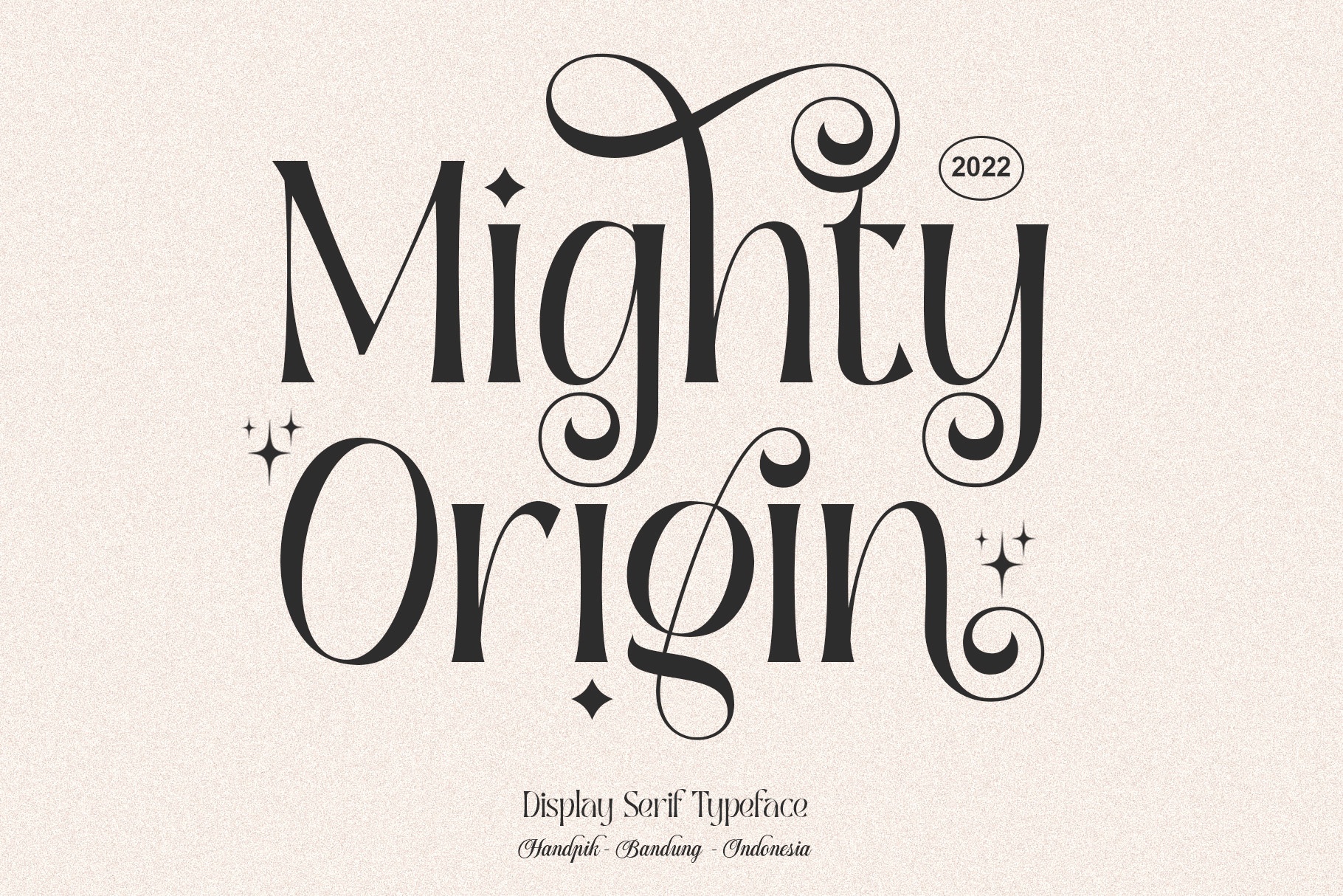 Пример шрифта Mighty Origin Regular