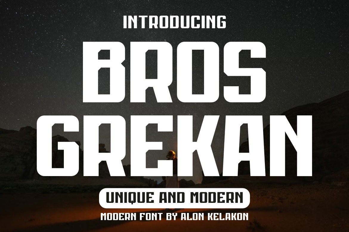 Пример шрифта Bros Grekan