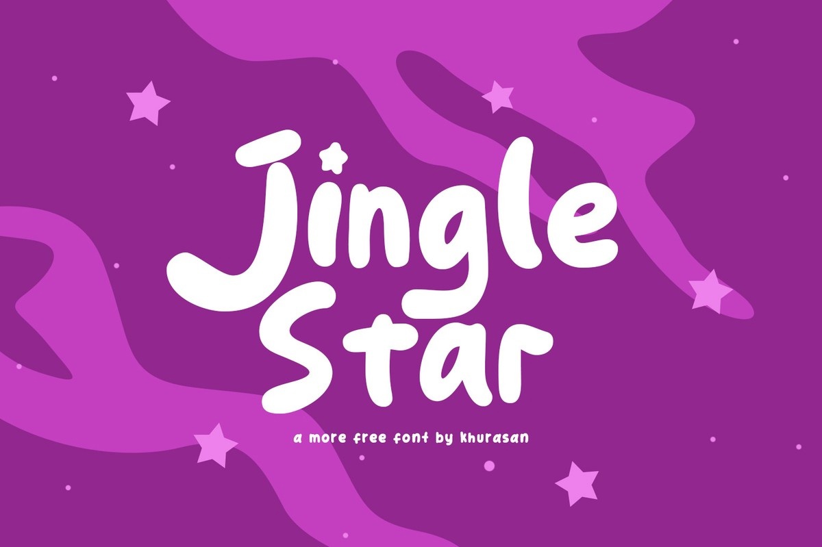Пример шрифта Jingle Star