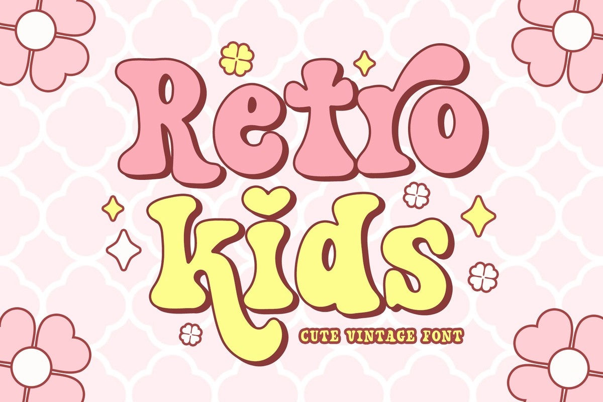 Пример шрифта Retro Kids