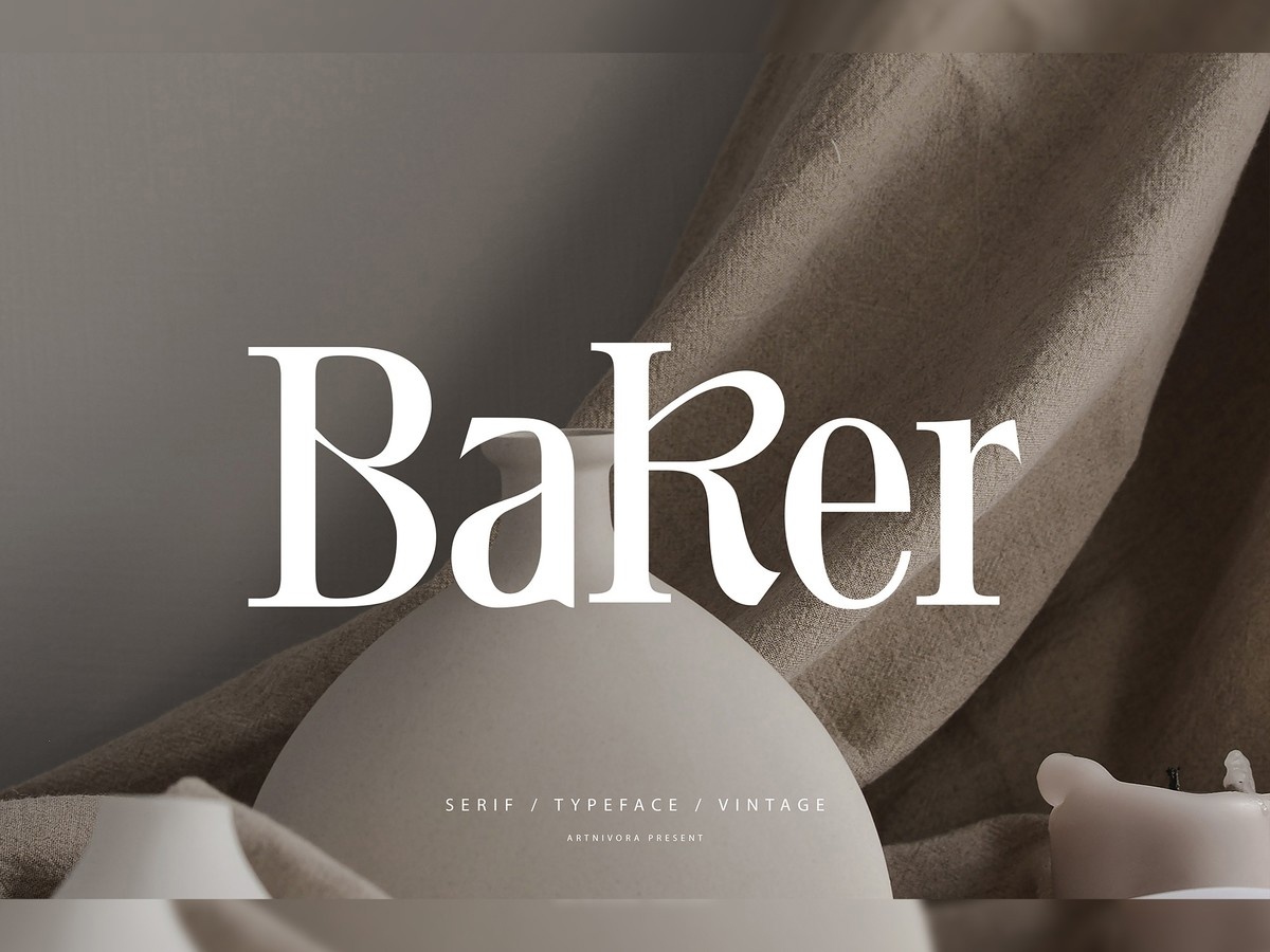 Пример шрифта Baker