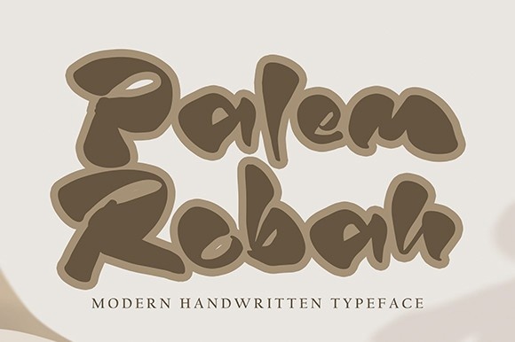 Пример шрифта Palem Robah