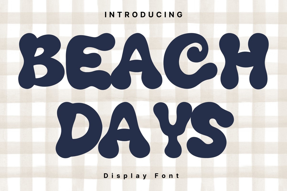 Пример шрифта Beach Days Regular