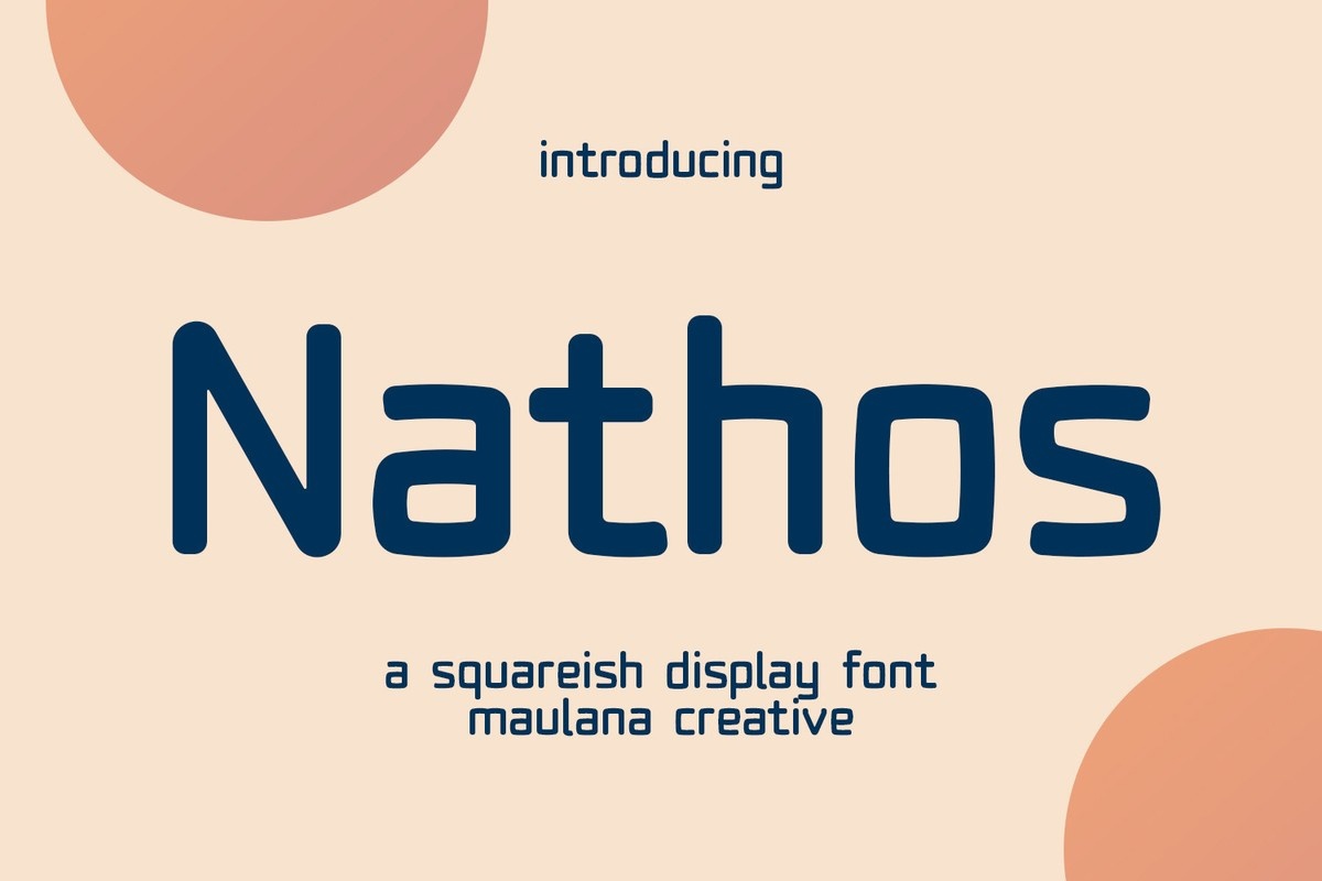 Пример шрифта Nathos